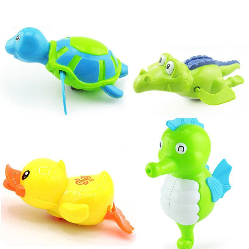 Милые водные игрушки с героями мультфильмов морские животные Черепаха классические детские плавающие Черепашки заводные на цепочке детские пляжные игрушки для ванной