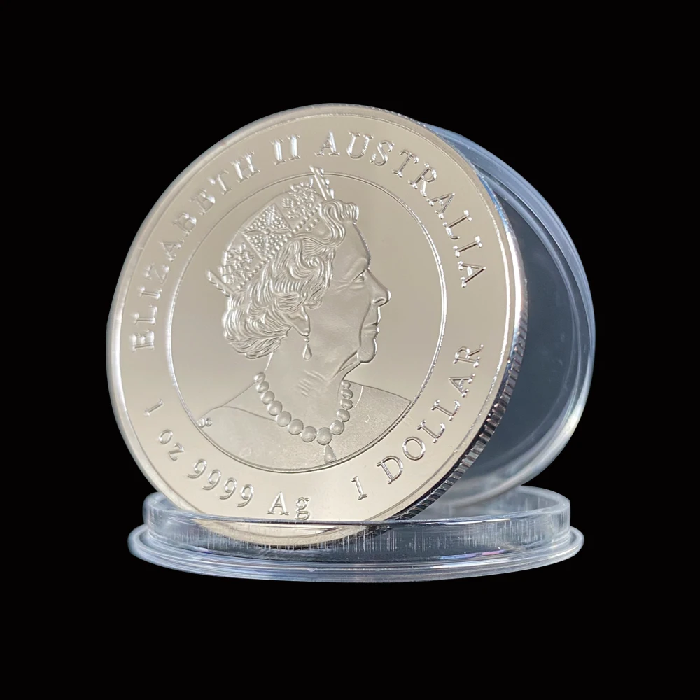 Красивая Китайская древняя Myhical Creatureb 1 унция Серебряная монета Элизабет II для