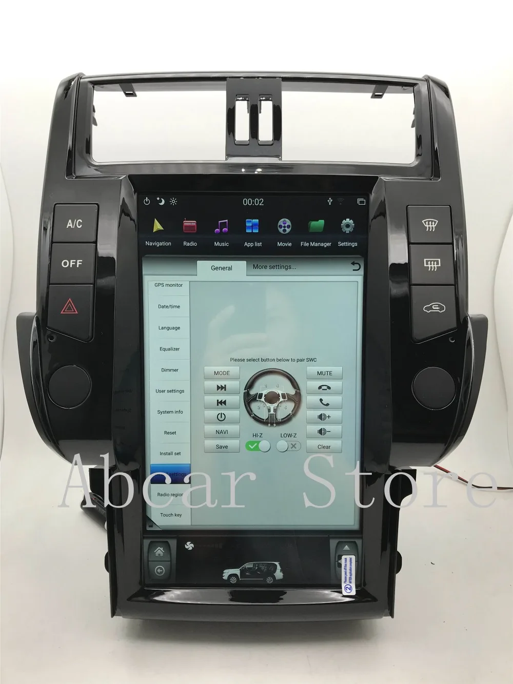 13,6 ''Tesla стиль Android 8,1 PX6 ips автомобильный dvd-плеер gps навигация для Toyota Land Cruiser Prado 150 2010 2011 2012 2013 радио