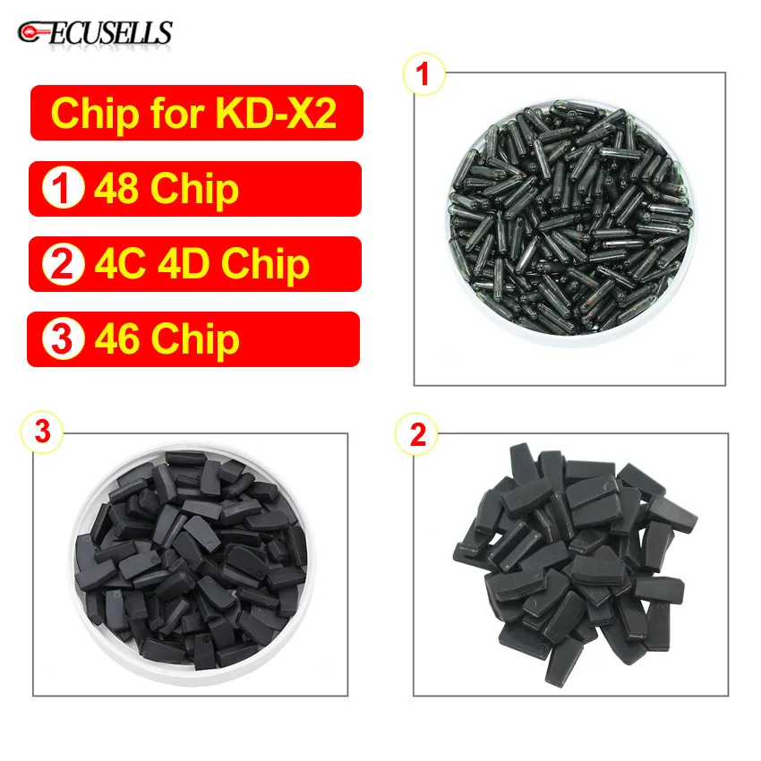 5/10/20/50 шт. KD 4C 4D 46 или 48 копия клон транспондера чип KEYDIY для Флэшка X2 ключевой