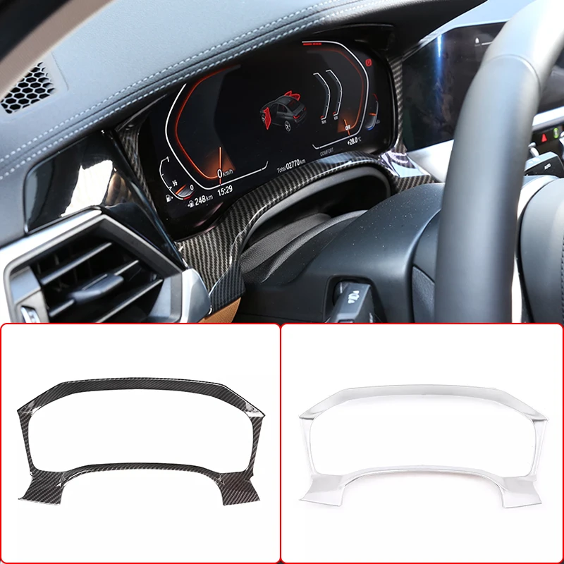 

For BMW 3 Series G20 G28 2019-2021 Car Steering wheel Dashboard Trim Ring Decoration With Stickers Cover Frame Auto Accessories