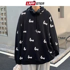 Толстовка LAPPSTER мужская с капюшоном, Модный свитшот в стиле ХарадзюкуK-POP, винтажное худи с Японская уличная одежда s и принтом, весна 2021