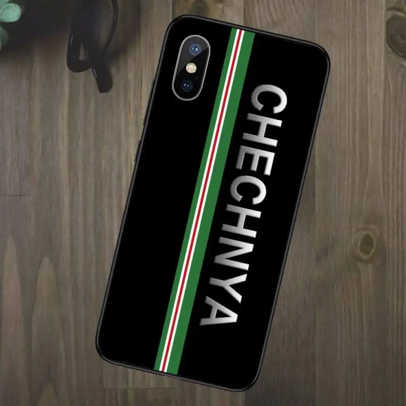 

Chechen National Flag Black Cell Phone Case for iPhone 11 12 mini pro XS MAX 8 7 6 6S Plus X 5S SE 2020 XR