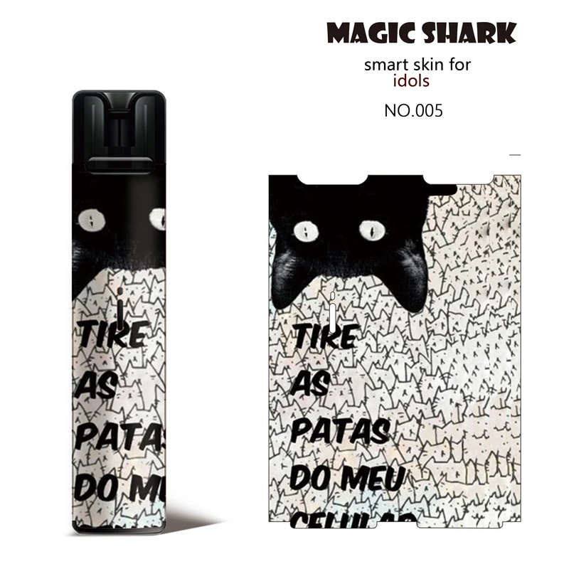 Magic Shark Joker Mario Wood Print PVC Case Sticker Cover Film for Vape Kit Idols 001-019 | Мобильные телефоны и