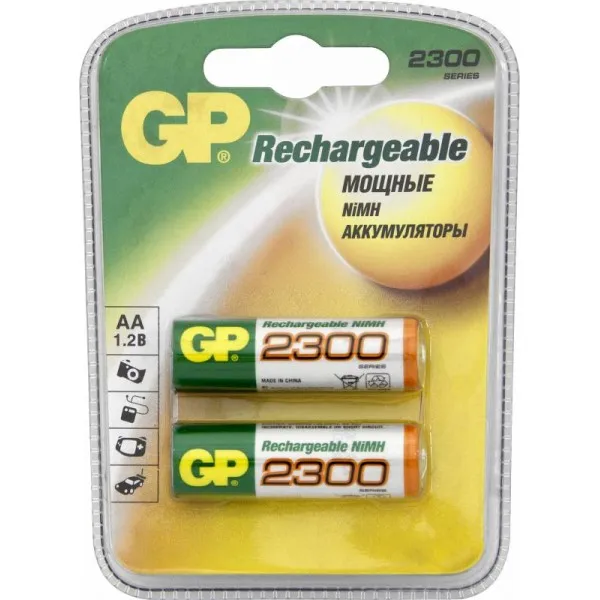 Аккумулятор gp 230aahc aa nimh 2250mah (2шт)|Аккумуляторы| |