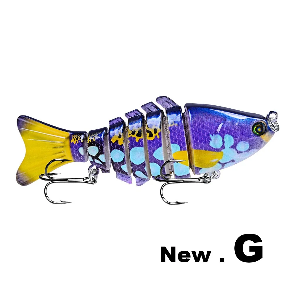 G 10 см 15,5 г тонущие рыболовные приманки, наживки блесна Swimbait 6 сегментный жесткий искусственный воблер снасти приманки - Цвет: G