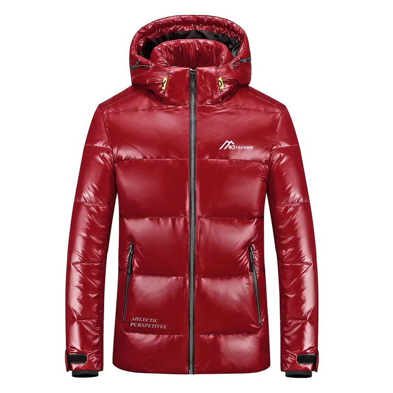 New Men's Hooded Casual 90% White Duck Down Jacket Thick Warm Shiny Parka Coat 2021 Men's Winter Clothing Down Jackets Coats