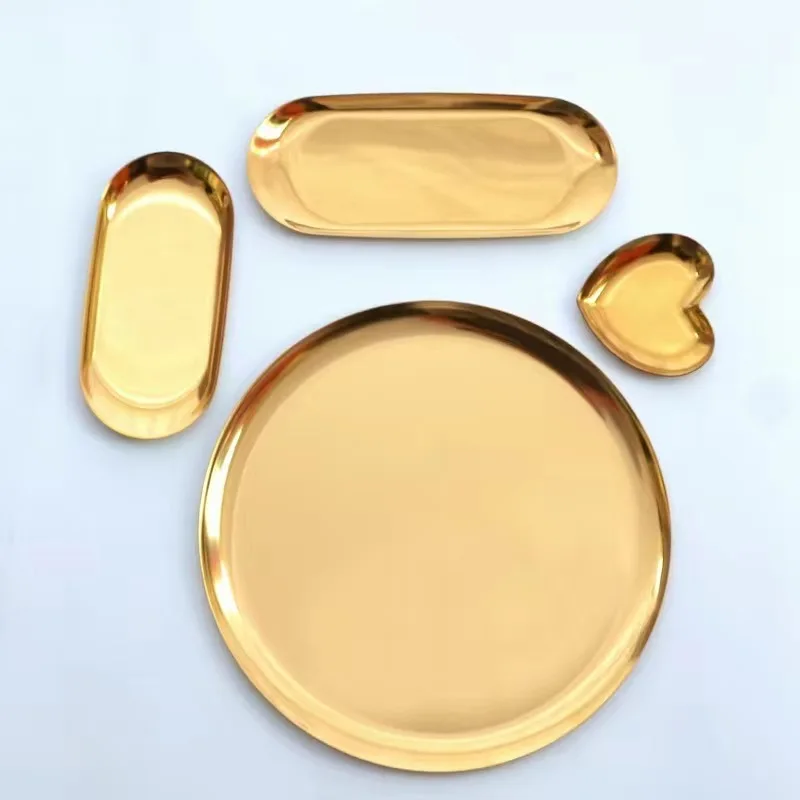 Круглый овальный поднос из нержавеющей стали фруктовая башня десерт закуска