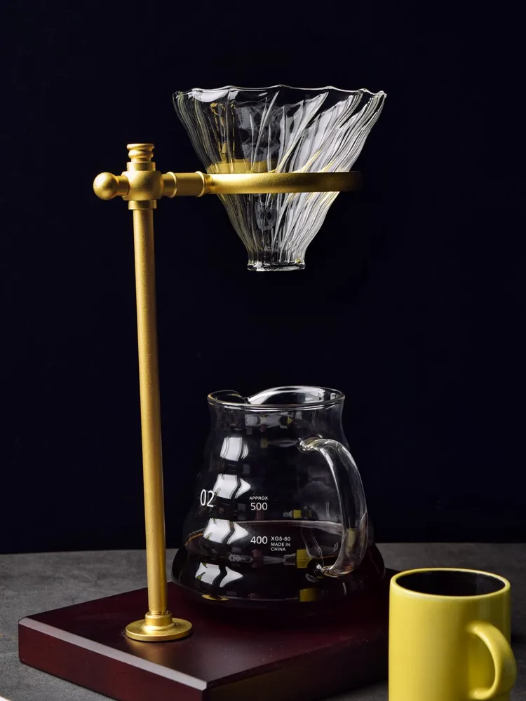 

Glass Cone Coffee Filter Cup Hanging Coffee Filter Container Holder Espresso Machine Reusable Ferramentas Coffeeware BG50CF