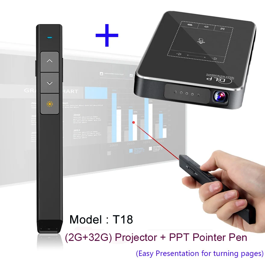 2G 32G and Pen AC3 HD проектор 2G 3 2G Android 7.1.2 Ручной DLP умный проектор 5000 мАч батарея Bluetooth HDMI проектор Miracast Airplay Eshare - Цвет: 2G 32G and Pen
