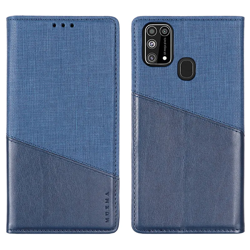 Чехол-бумажник для Samsung Galaxy M31 M30S M60S роскошный кожаный чехол с откидной крышкой и