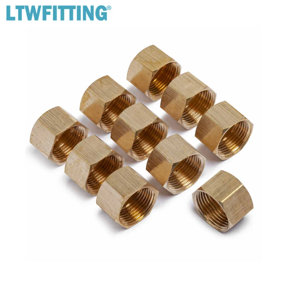 LTWFITTING латунный колпачок с стопорным клапаном 1/2 дюйма Компрессионный фитинг |