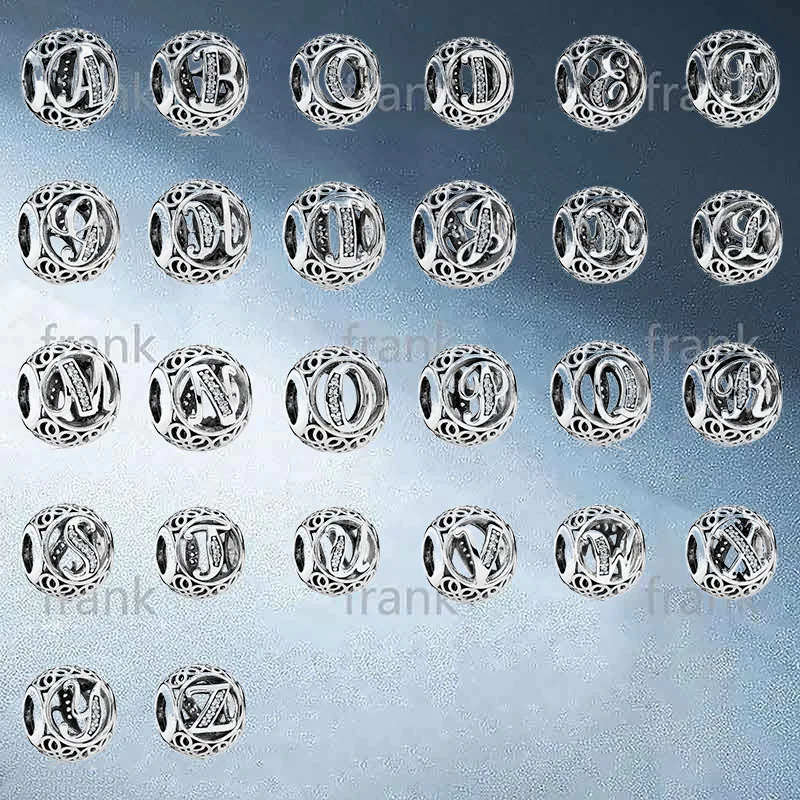 

2020 New Fashion 100% 925 Sterling Silver Charm Pearl Letter 26 Fashion Original Women Jewelry Party Wedding Gift