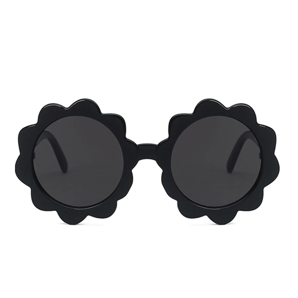 Новинка 2021 детские круглые солнцезащитные очки в стиле ретро с цветами