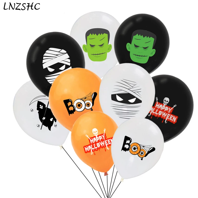 

10 шт., воздушные шары для Хэллоуина, из латекса