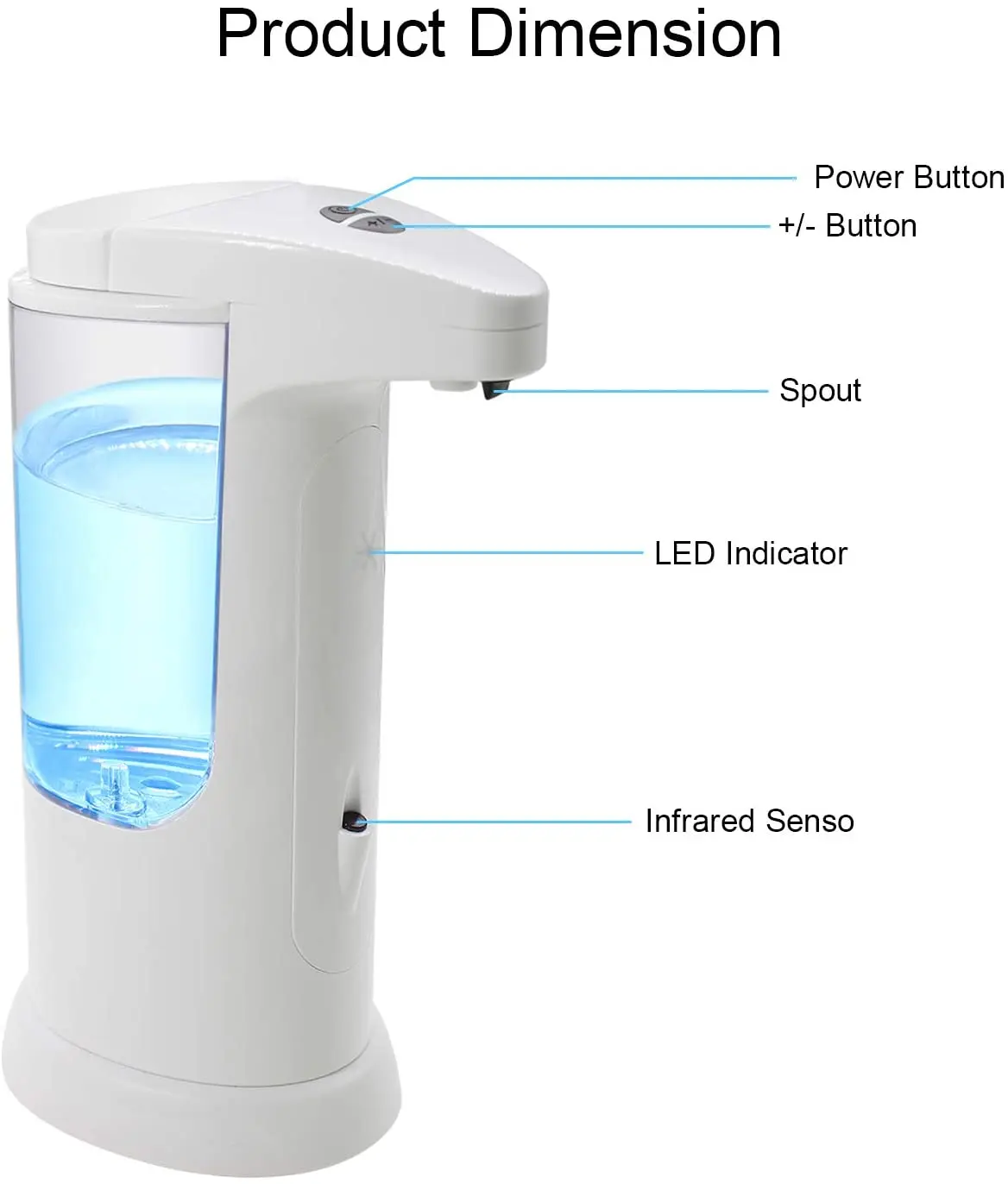 

Intelligent Automatic Liquid Soap Dispenser Induction Foaming Hand Washing Device for Kitchen Bathroom (Without Liquid)