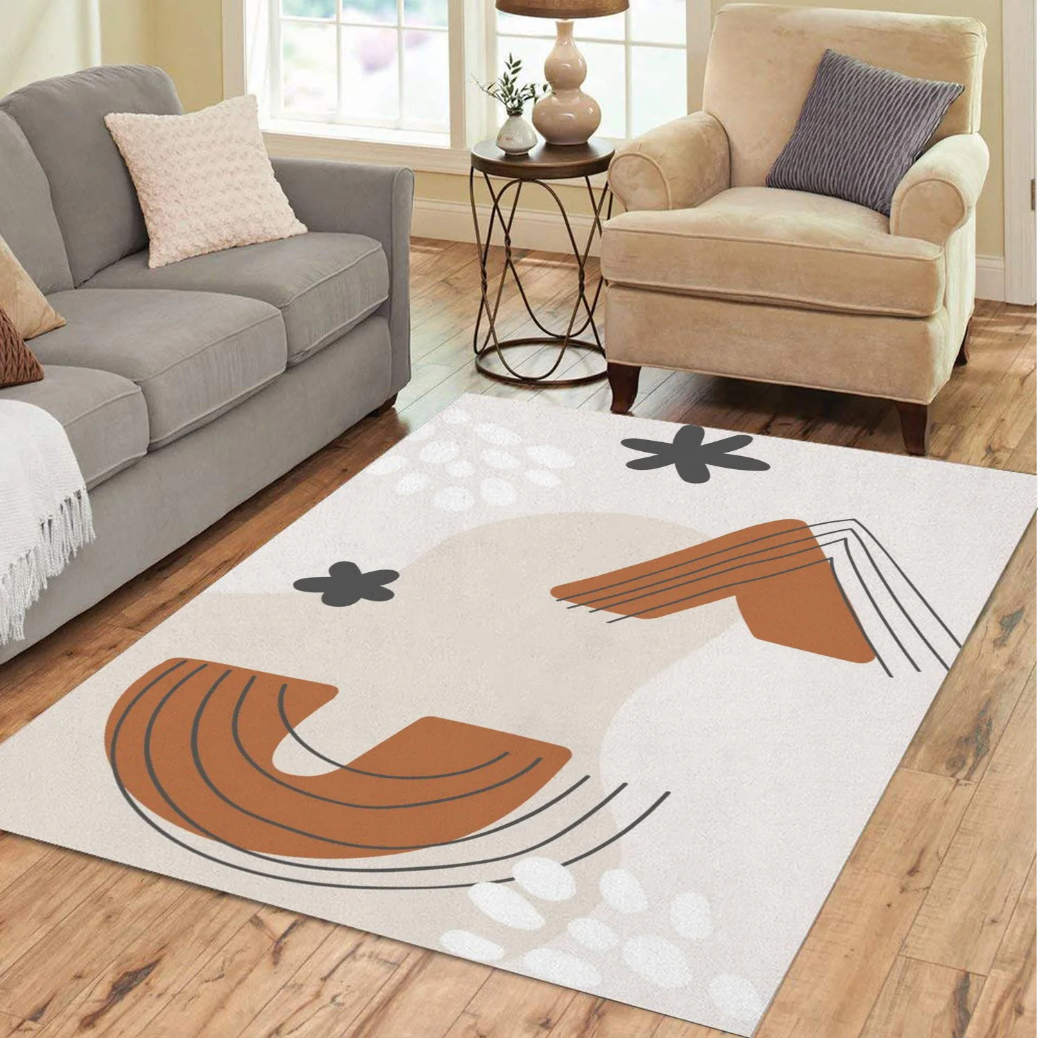 Современный простой ковер в скандинавском стиле коврики для гостиной дивана