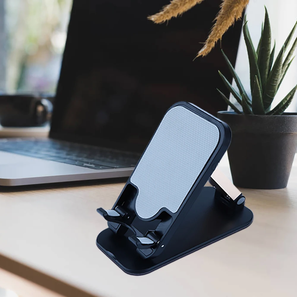 FLOVEME Portable Desktop Mobile Phone Holder Universal Carbon Fiber Grain Aluminum Alloy Telescopic Phone Bracket Lazy Holder