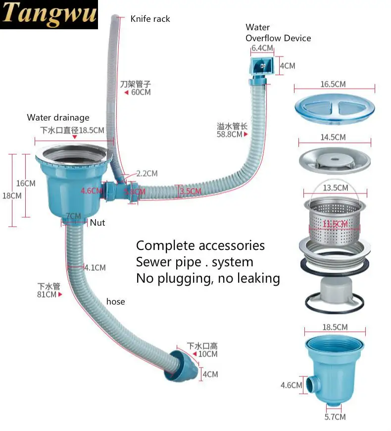 Бесплатная доставка стандартная модная кухонная раковина фитинги из пищевой
