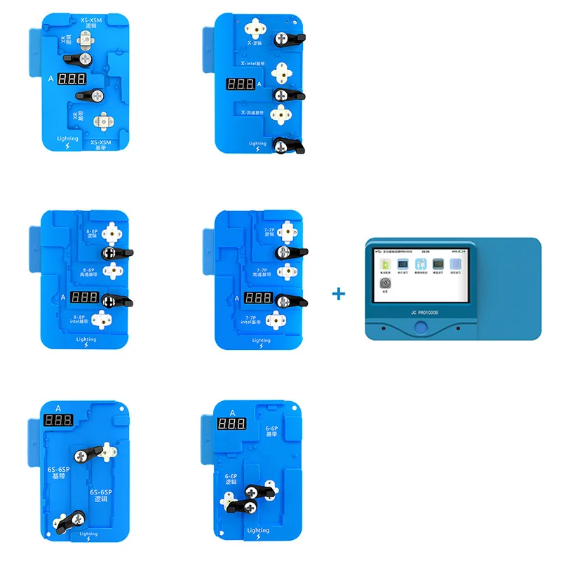 Full Set JC PRO1000S логический Baseband чип EEPROM без удаления Чтение Запись ожога программатор для iPhone XR XS XSMAX X 8 P 8 7 P 7 6SP 6 S 6 P 6 - Цвет: Full Set