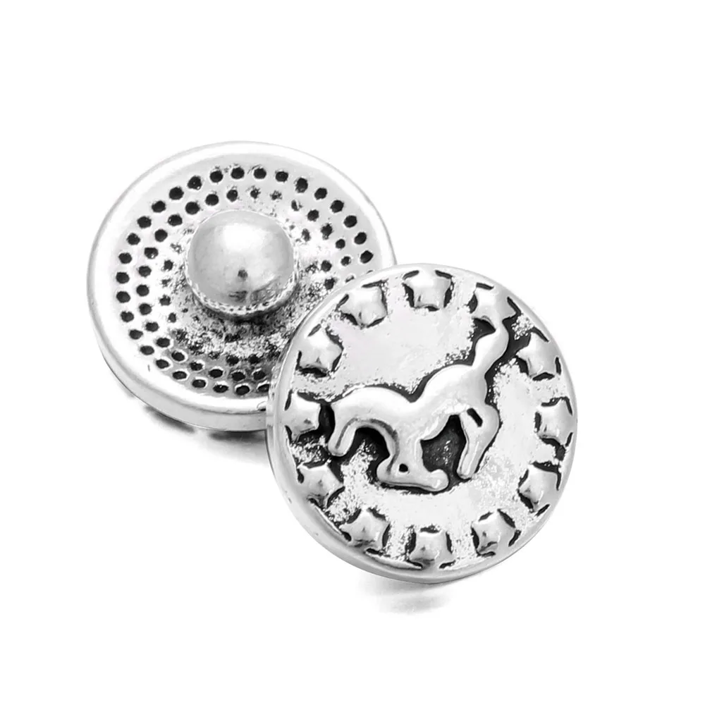 10 шт./лот модная металлическая лошадь 12 мм защелкивающиеся кнопки ювелирные