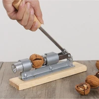 hand pressed walnut clamp metal nut shell breaker nutcracker walnut clamp with wooden handle household goods nutcracker clamp