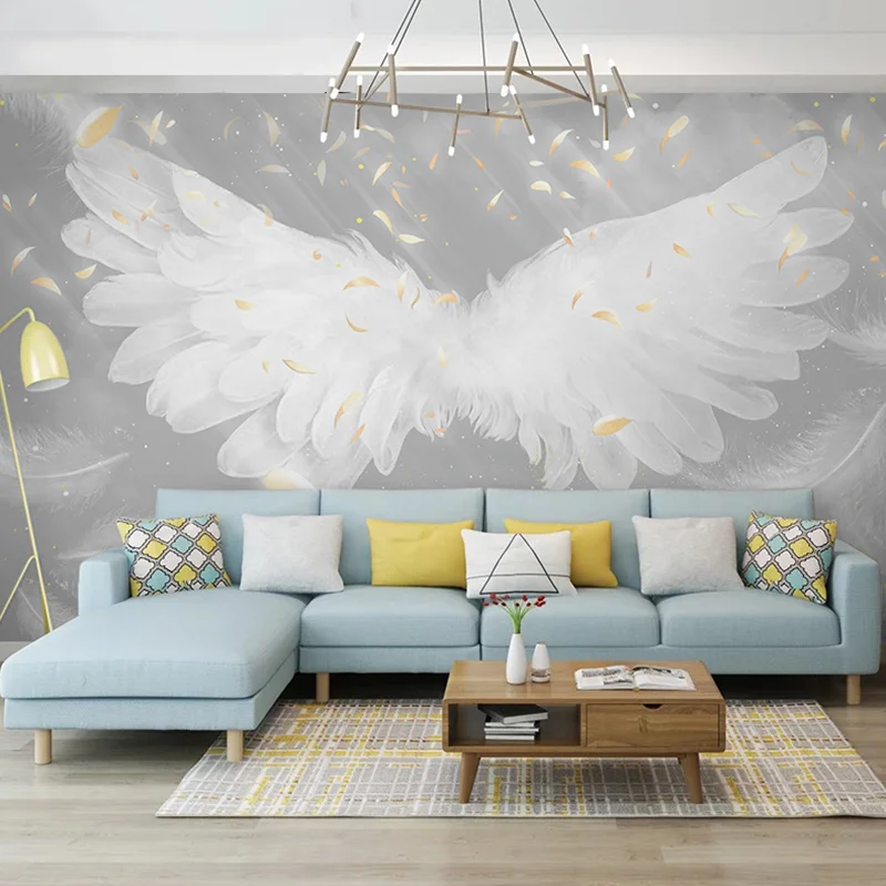 

TT Modern Bedroom Wallpaper Living Room Wall Covering Simple Wallpaper Ins Style Background Wall Wing Wallpaper