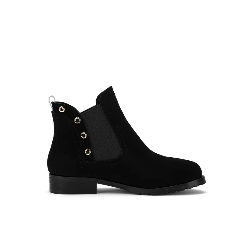 

EGONERY 2019 Winter Warm New Ankle Boots Outside Casual Comfortable Low Heels Round Toe Women Shoes Drop Shipping Size 32-45