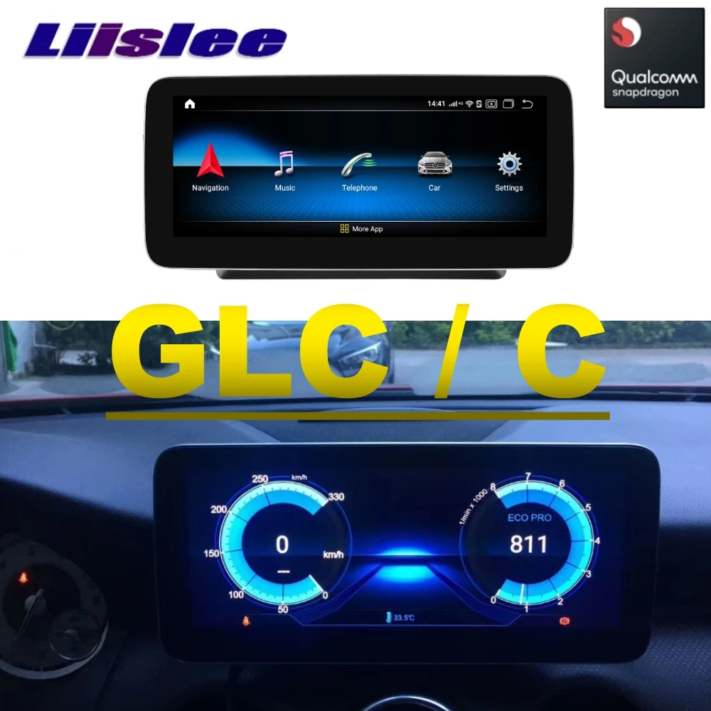 Автомобильный мультимедийный плеер Liislee CarPlay NAVI для Mercedes Benz MB C GLC Class W205 2014 ~ 2019