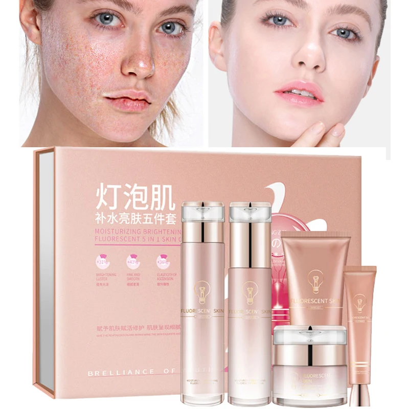 Skin Care Set Moisturizing Whitening Anti-Aging Remove Wrinkles Nourish Repair Oil Control Firming Lifting Five-piece Face Care