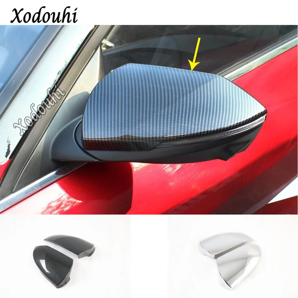 

For Hyundai Elantra Avante 2021 2022 Car Styling Body Back Rear View Rearview Side Door Mirror Cover Stick Trim Frame Parts 2pcs