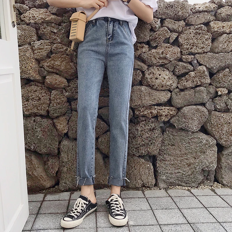 Джинсы женские весенне летние модные Элегантные Простые универсальные уличные