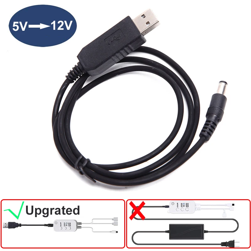 

USB Power Boost Line DC 5V to 12V Step UP Module 2.5x5.5mm Plug For 12V RGB 10M 5M Led Light Strip Tape Converter Adapter Cable