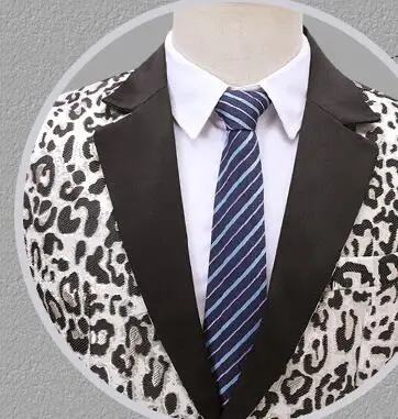 

Leopard Blazer men groom suit mens wedding suits costume singer star style dance stage clothing formal dress 982