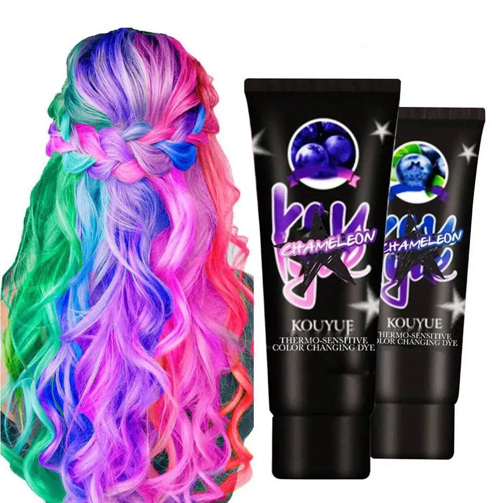 

Hair Cream Fashion Permanent Punk Hair Dye Light Gray Silver Color Cream Temperature change hair dye