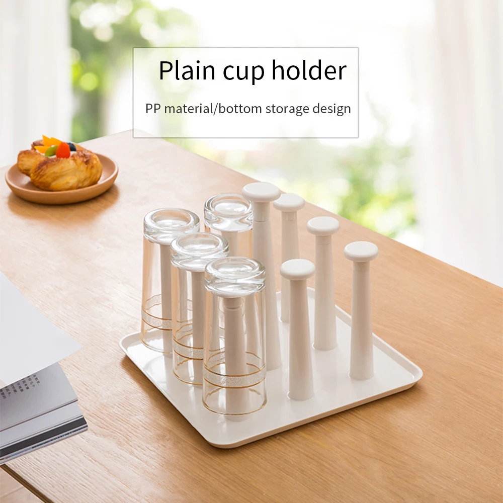 Стеллаж для хранения сушильных стаканов держатель кухонных с водой бытовой
