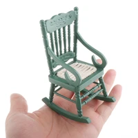 miniature rocking chairs 2 pack 112 dollhouse mini furniture wooden chair model set dollhouse accessory green