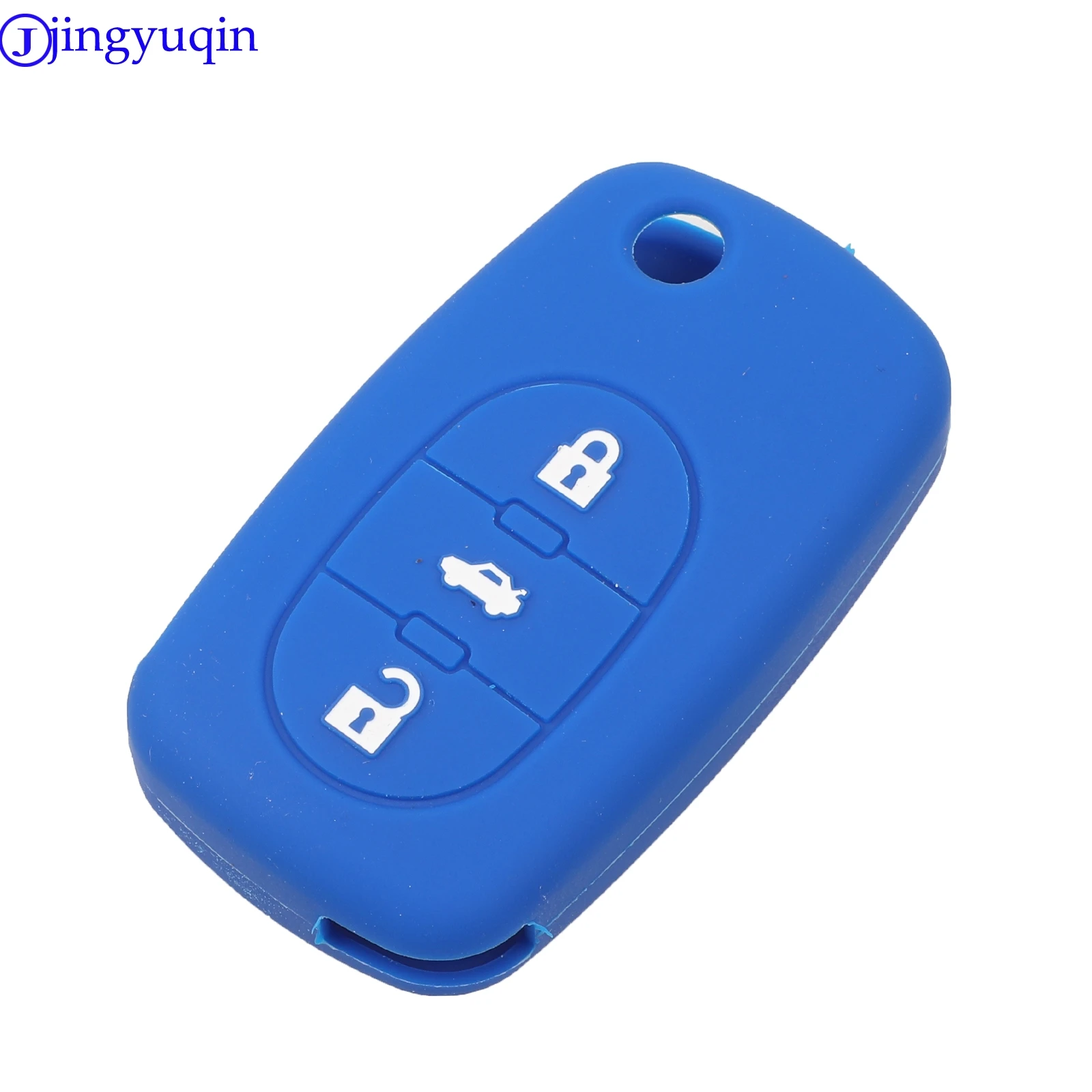 Jingyuqin Силиконовый Складной флип чехол с 3 кнопками для Audi A2 A3 A4 A6 A8|car key case cover|fob