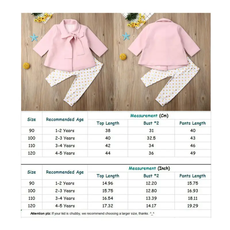 

Emmababy Autumn Winter Clothes Toddler Kids Baby Girls Clothes Warm Wool Coat Overcoat+Long Pants Clothes Outfit Set 1-5T