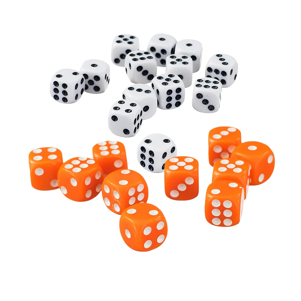 100x непрозрачные D6 кубики с пятном для подземелья и драконов игрушечные