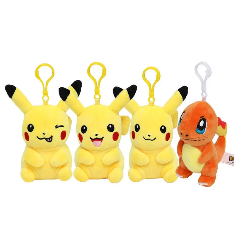 

Аниме эльф Пикачу Плюшевые игрушки подвесной белка Бульбазавр, чармандер kawaii брелок плюшевый изысканный подарок для девочки