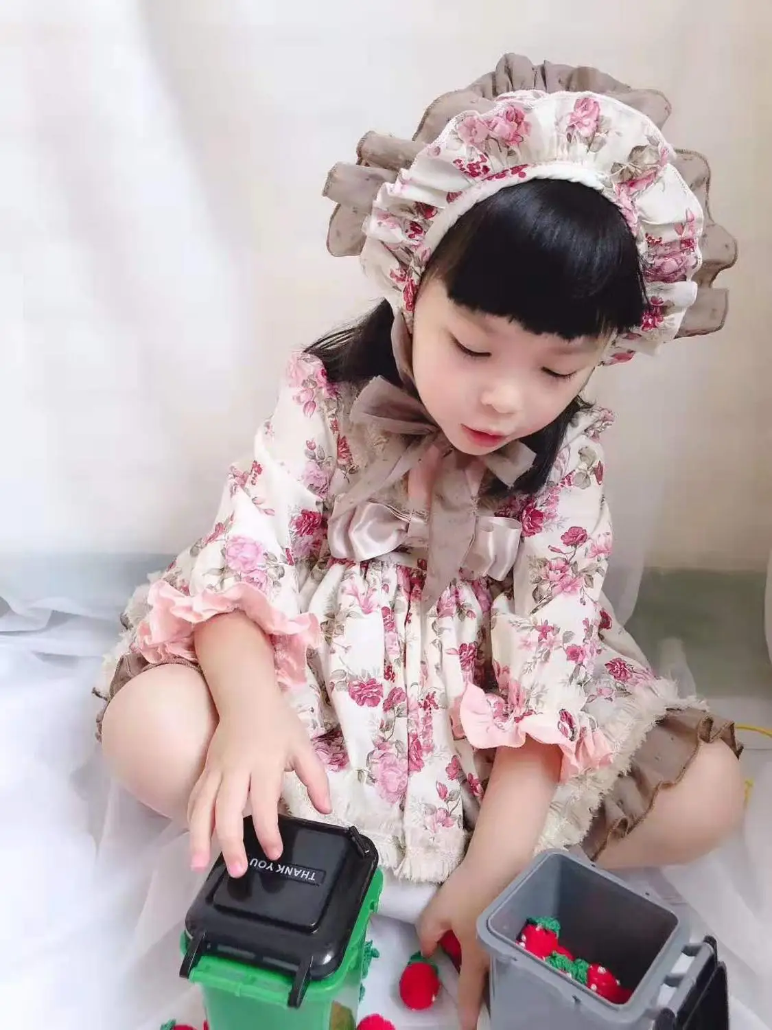 3 шт., детское платье с длинным рукавом и цветочным принтом от AliExpress RU&CIS NEW