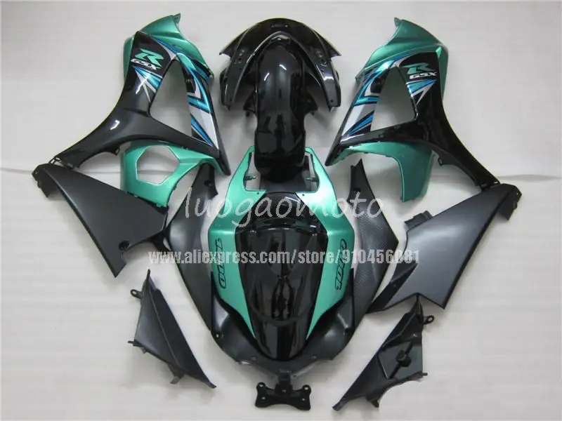 

Мотоцикл Обтекатели для Черный Зеленый Suzuki GSXR1000 K7 07 08 2007 2008 Новый ABS впрыска Кузов ABS Инжекционный обтекатель