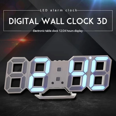 

Nordic Digital Alarm Clocks Wall Clocks 3D Hanging Watch Snooze Table Clocks Calendar Thermometer Electronic Clock Digital Clock