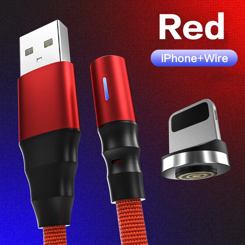 POPSTAND Магнитный кабель для iPhone X XS MAX XR 8 7 Plus ipad 3A кабели для быстрой зарядки зарядное устройство для мобильного телефона кабель для передачи данных - Цвет: For iPhone Red