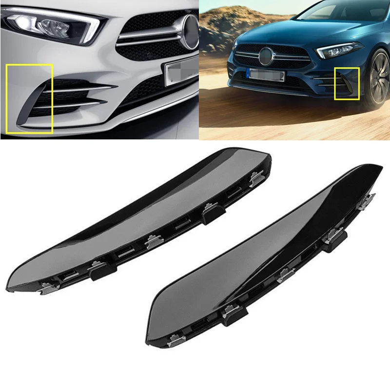 Для Benz A Class W177 A160 A180 A200 A250 AMG A35+ передняя сторона бампера губы пластины спойлера сплиттер Canards противотуманная фара крышка отделка