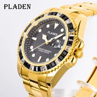 pladen 2021 new arrival watches for men silver stainless steel quartz watch dive high quality sport clock luxury zegarek m%c4%99ski