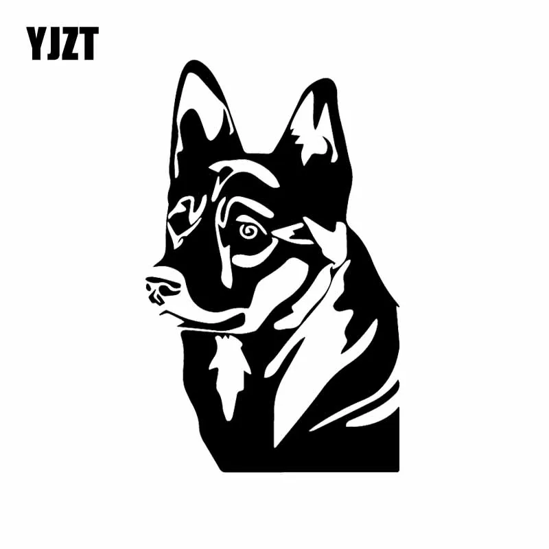 

YJZT 10.1X16.3CM Creative Car Sticker Vinyl Decal Animals Dog Pets Cartoon Pattern Black/Silver C24-1418