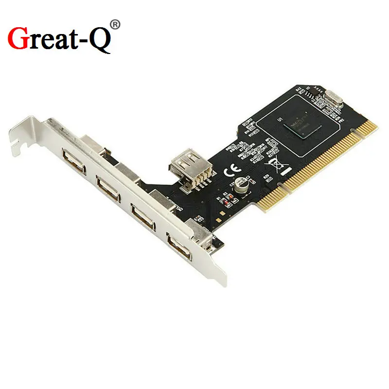 Высокая Скорость 480 Мбит/с PCI до 5 Порты USB 2 0 карты расширения usb-хаб контроллер