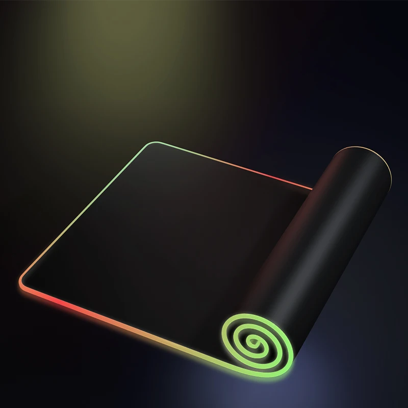Игровой коврик для мыши RGB набор геймеров подсветка компьютерной 7 цветов большой
